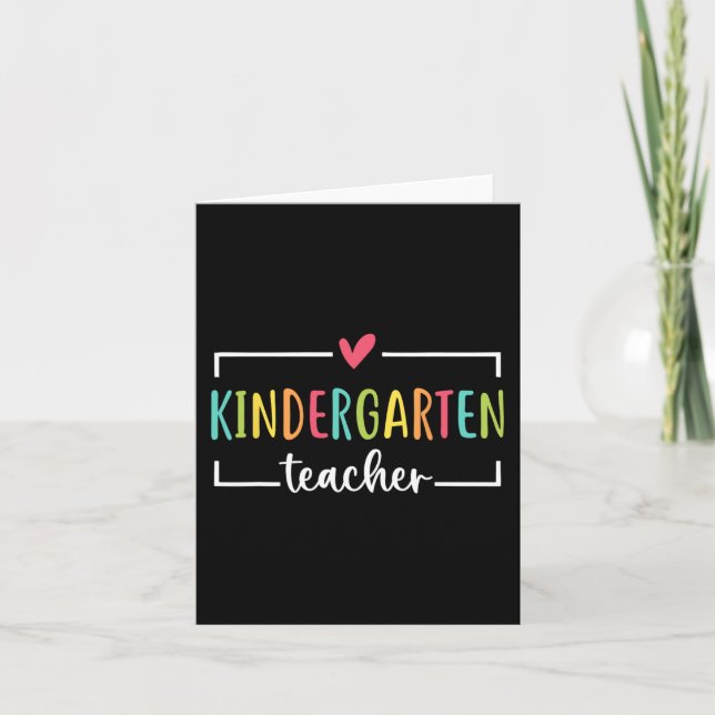 Kindergarten Teacher First Day of School Welcome B Card (Front)