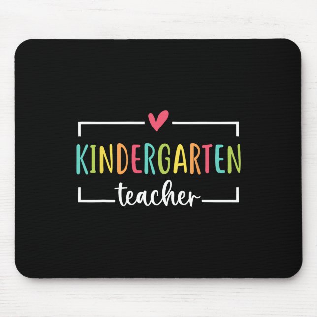 Kindergarten Teacher First Day of School Welcome B Mouse Mat (Front)