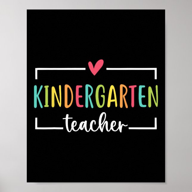 Kindergarten Teacher First Day of School Welcome B Poster (Front)