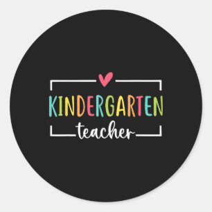 Kindergarten Teacher First Day Of School Welcome C Classic Round Sticker