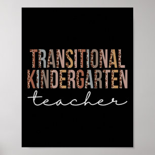 Kindergarten Teacher Leopard Appreciation Women  Poster