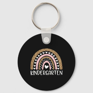 Kindergarten Teacher Leopard Rainbow Teacher Ck To Key Ring