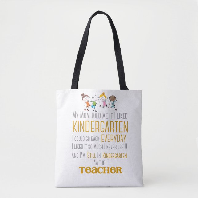 Kindergarten Teacher Personalised Tote Bag (Front)