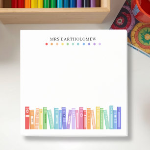 Kindergarten Teacher Rainbow Colour Books Custom Post-it Notes