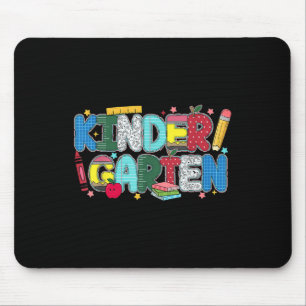 Kindergarten Teacher Squad Pencil Back To School Mouse Mat