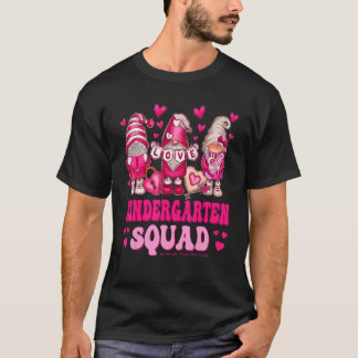Kindergarten Teacher Squad Valentines Gnomes Holdi T-Shirt