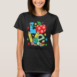 Kindergarten Teacher Student First Last 100 Day Of T-Shirt