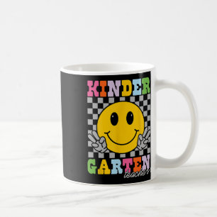 Kindergarten Teacher Team Hippie Smile Face Back T Coffee Mug
