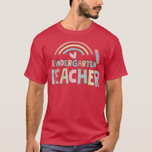 Kindergarten Teacher Team Kinder Squad Rainbow T-S T-Shirt