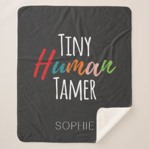 Kindergarten Teacher Tiny Human Tamer Personalised Sherpa Blanket