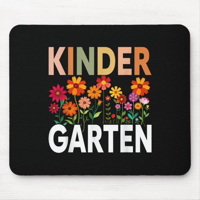 Kindergarten Teacher Wildflower Back To School Flo Mouse Mat (Front)