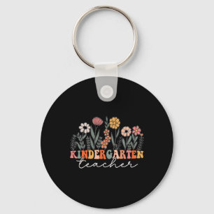 Kindergarten Teacher Wildflower Back To School Key Ring