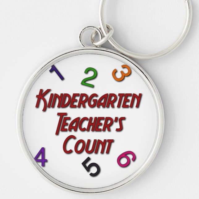 Kindergarten Teachers Count Keychain (Front)