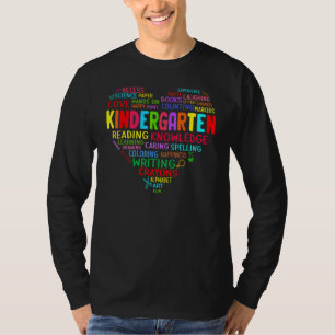 Kindergarten Team Heart Back To School Teacher Stu T-Shirt