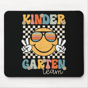 Kindergarten Team Retro Vintage Back To School Smi Mouse Mat