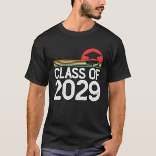 Kindergarten To Graduation Retro Class Of 2029 Gro T-Shirt