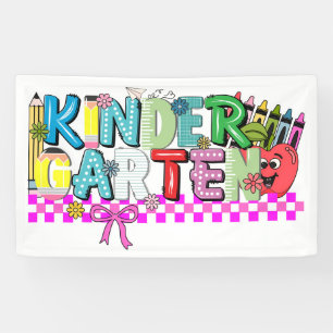 Kindergarten typography banner