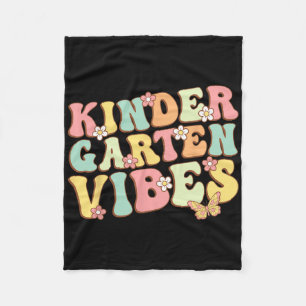 Kindergarten Vibes Hello Kindergarten Teacher Kids Fleece Blanket