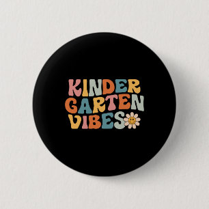 Kindergarten Vibes - Kinder Crew Retro First Day o 6 Cm Round Badge