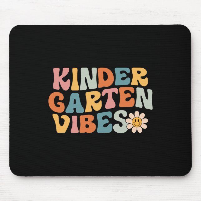 Kindergarten Vibes - Kinder Crew Retro First Day o Mouse Mat (Front)