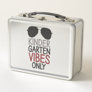 Kindergarten Vibes Only Back to School  Metal Lunch Box