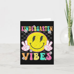 Kindergarten Vibes Smile Face Back To School Teach Card
