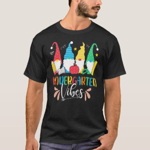 Kindergarten Vibes Team Gnomes Cute Back to School T-Shirt