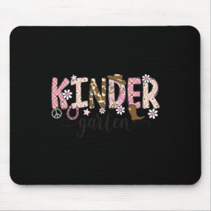 Kindergarten Western Cowgirl Teacher Back To Schoo Mouse Mat