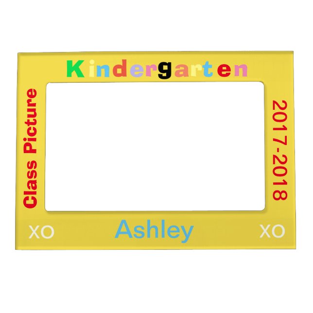 Kindergarten Yellow Class Magnetic Photo Frame (Front)