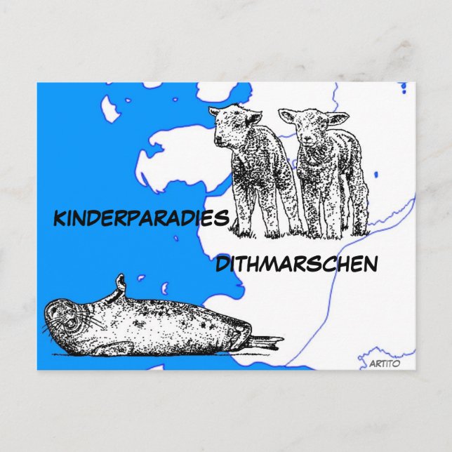 Kinderparadies Dithmarschen Postcard (Front)