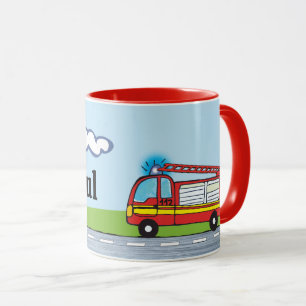 Kindertasse - Feuerwehr   personalisierbare Mug