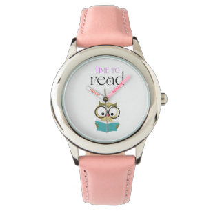 Kinderuhr mit Eule - "Time to Read" Watch