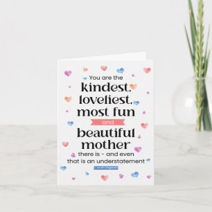 Kindest Mother Mother's Day Saying Card