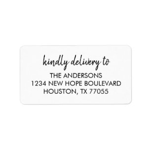 Kindly Deliver To Address Labels