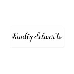Kindly deliver to calligraphy rubber stamp