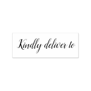 Kindly deliver to calligraphy rubber stamp
