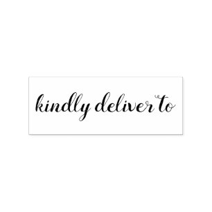 Kindly deliver to calligraphy rubber stamp