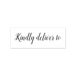 Kindly deliver to calligraphy rubber stamp