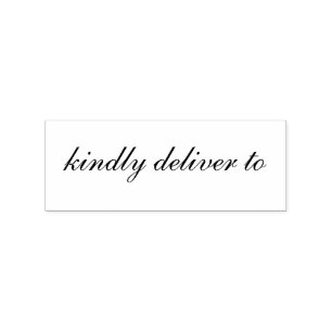 Kindly deliver to calligraphy rubber stamp