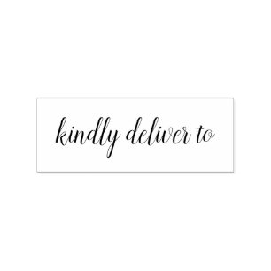 Kindly deliver to calligraphy rubber stamp