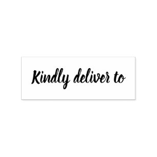 Kindly deliver to calligraphy rubber stamp