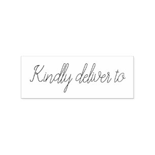Kindly deliver to calligraphy rubber stamp