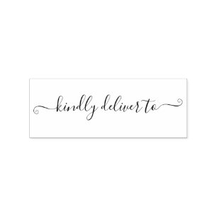 Kindly deliver to calligraphy rubber stamp