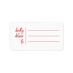 Kindly Deliver To Recipient Labels
