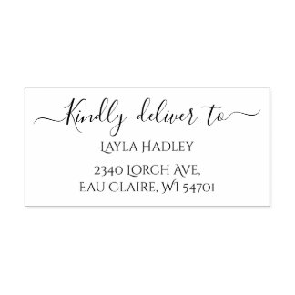 Kindly Deliver to RSVP Address Self-inking Stamp