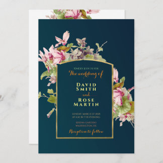 Kindly Join Us Eucalyptus Leaves Wedding Card