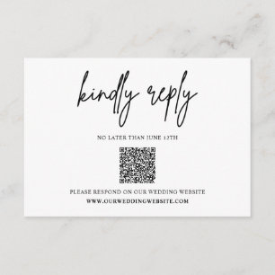 Kindly Reply Minimalist Wedding RSVP Enclosure Car