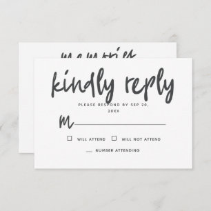 Kindly Reply Simple Modern Memories Memorial RSVP Card