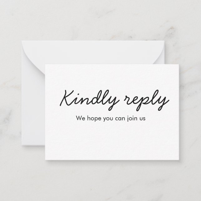 Kindly reply song request add name text minimal ca card (Front)