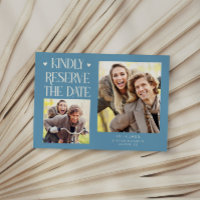 Kindly Reserve 2-Photo Denim Blue Wedding